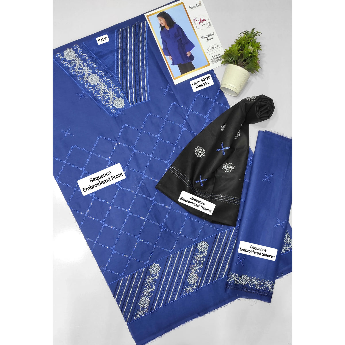 Kids Luxury Lawn 2Pc