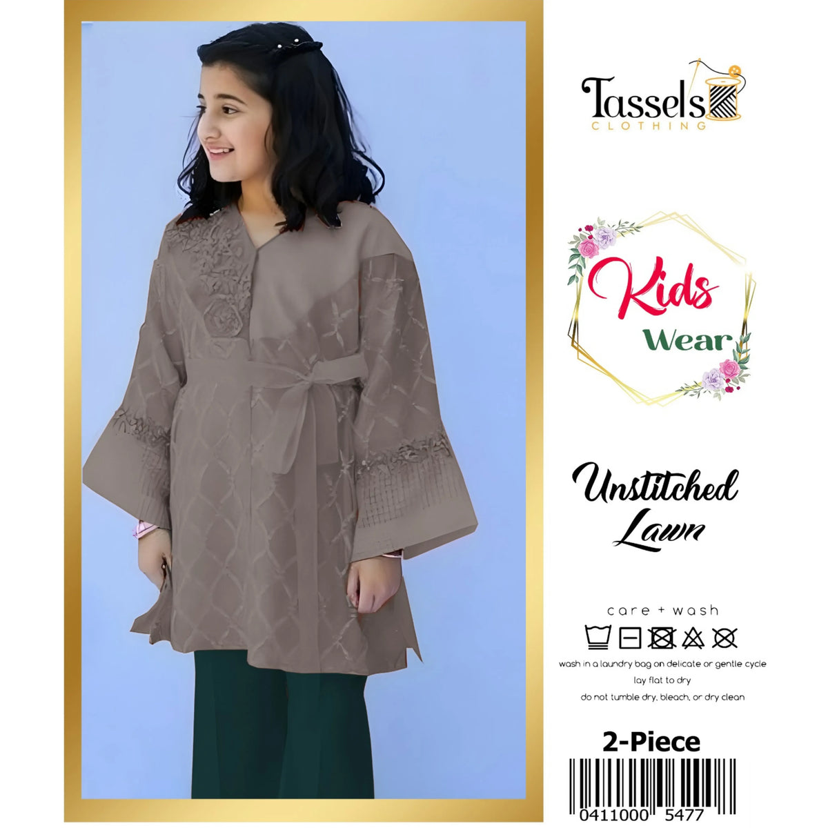 Kids Luxury Lawn 2Pc