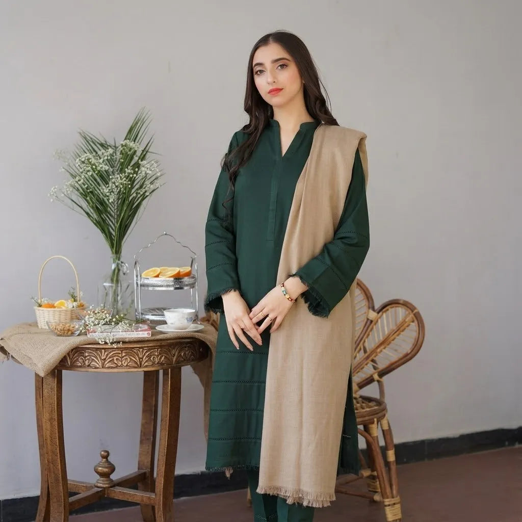 Luxury Dhanak Embroidered 3PC